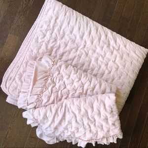 King Light Pink Quilt Set